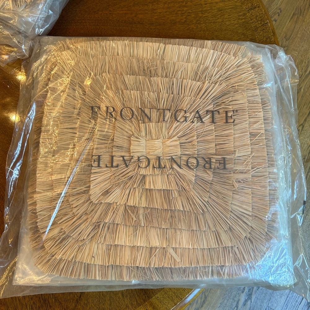 NEW Frontgate Set of (4) Raffia Woven Placemats
